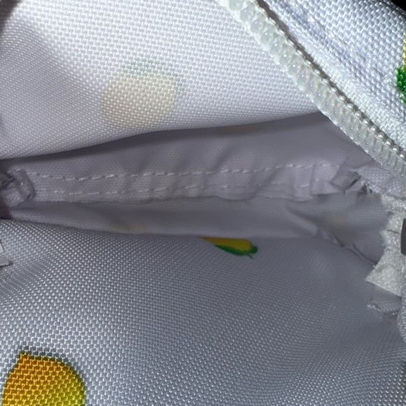 Adorable JanSport Quarter Pint Mini White Convertible Backpack with Lemon Design - Picture 11 of 15